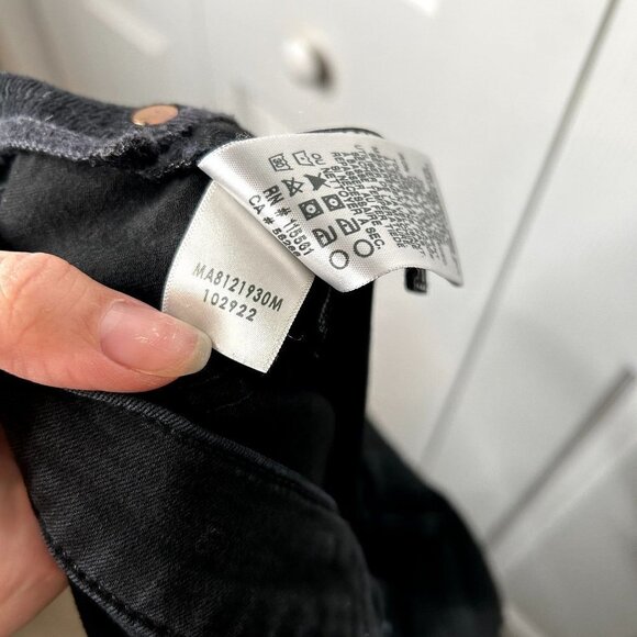 7 For All Mankind B(air) Ankle Skinny Black Denim Maternity Jeans Womens Size 30 - Picture 13 of 13